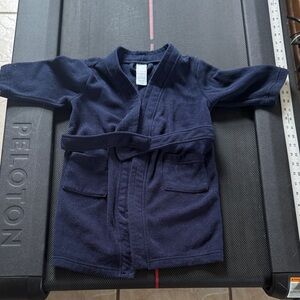 Wonderkids Navy Blue Fleece Robe with Hood